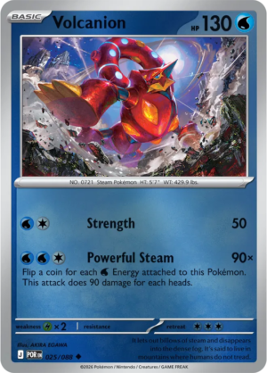 Pokémon TCG Volcanion – POR 025 Uncommon Reverse Holofoil – EN