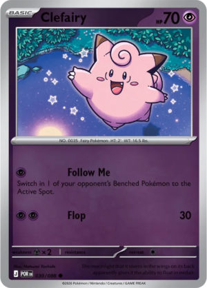 Pokémon TCG Clefairy – POR 030 Common Reverse Holofoil – EN