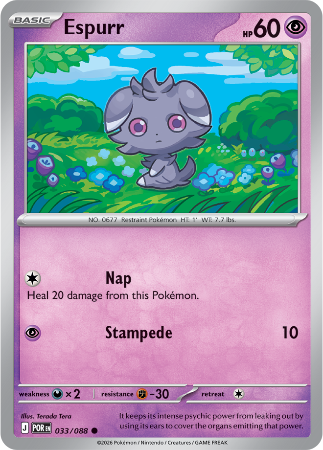 Pokémon TCG Espurr – POR 033 Common Regular – EN