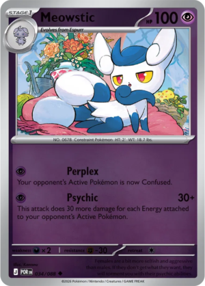 Pokémon TCG Meowstic – POR 034 Uncommon Reverse Holofoil – EN