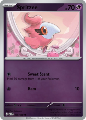 Pokémon TCG Spritzee – POR 035 Common Reverse Holofoil – EN