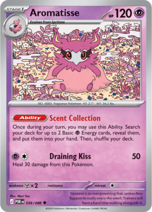 Pokémon TCG Aromatisse – POR 036 Uncommon Regular – EN