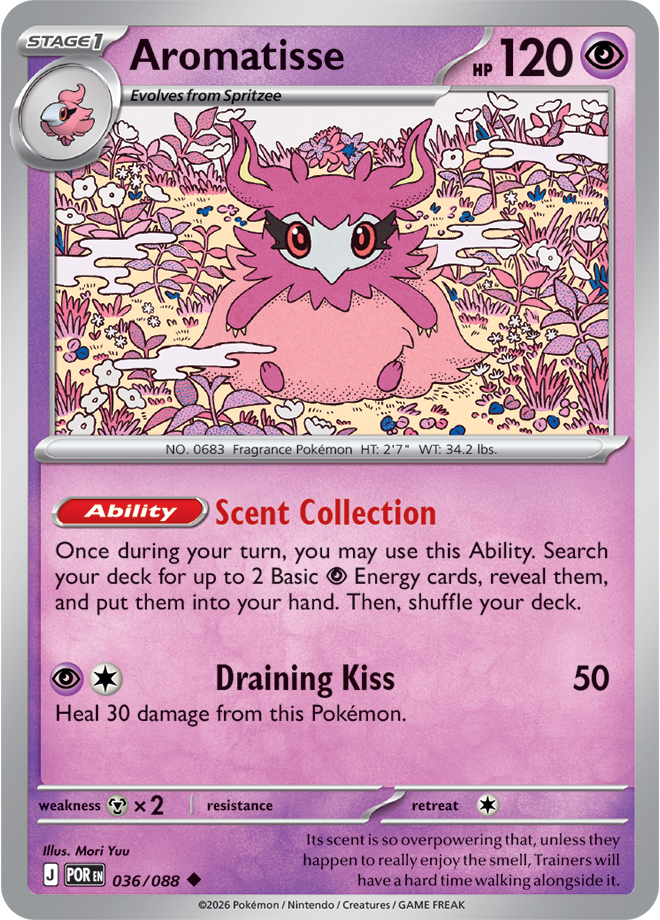Pokémon TCG Aromatisse – POR 036 Uncommon Regular – EN