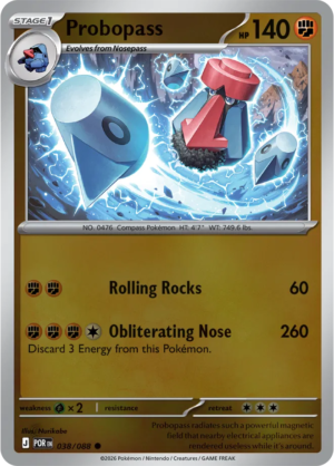 Pokémon TCG Probopass – POR 038 Common Reverse Holofoil – EN