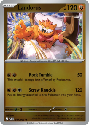 Pokémon TCG Landorus – POR 041 Rare Reverse Holofoil – EN