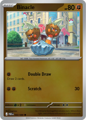 Pokémon TCG Binacle – POR 042 Common Reverse Holofoil – EN