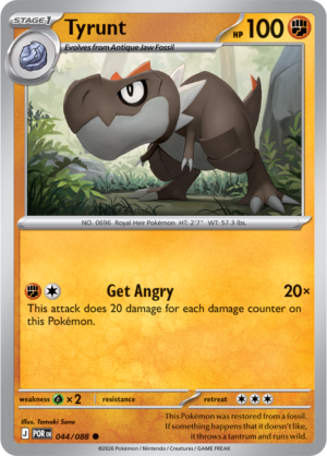 Pokémon TCG Tyrunt – POR 044 Common Regular – EN