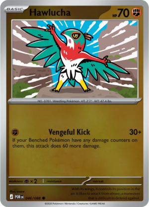 Pokémon TCG Hawlucha – POR 046 Common Reverse Holofoil – EN