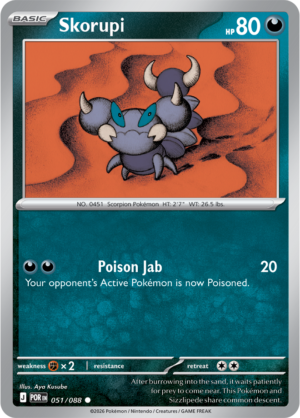 Pokémon TCG Skorupi – POR 051 Common Regular – EN