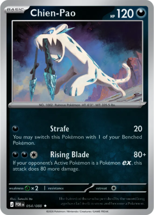 Pokémon TCG Chien-Pao – POR 054 Rare Reverse Holofoil – EN