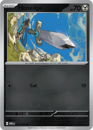 Pokémon TCG Honedge – POR 056 Common Reverse Holofoil – EN