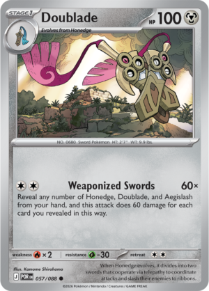 Pokémon TCG Doublade – POR 057 Common Regular – EN