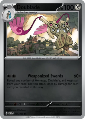 Pokémon TCG Doublade – POR 057 Common Reverse Holofoil – EN