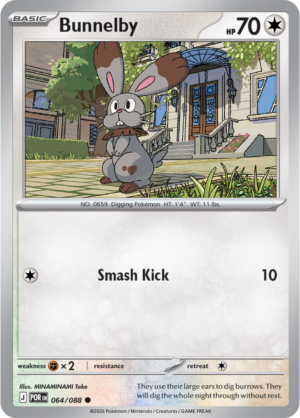 Pokémon TCG Bunnelby – POR 064 Common Regular – EN