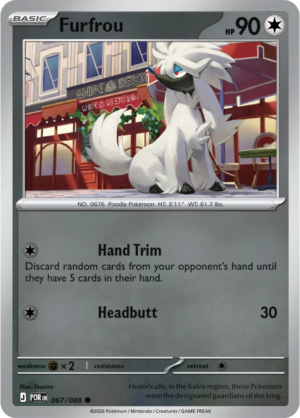 Pokémon TCG Furfrou – POR 067 Common Reverse Holofoil – EN