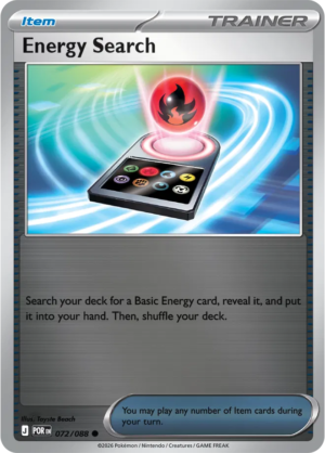 Pokémon TCG Energy Search – POR 072 Common Reverse Holofoil – EN