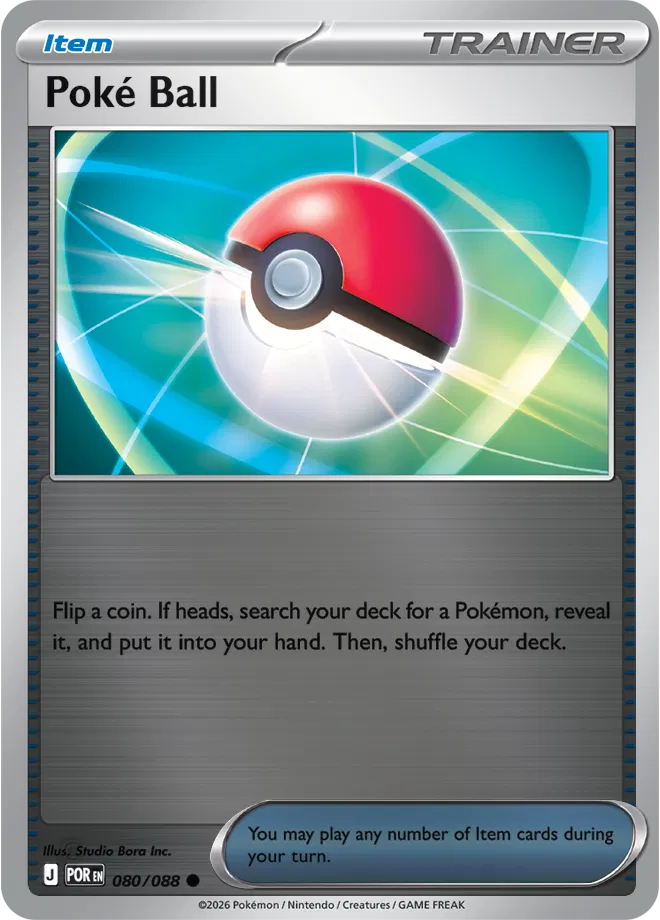 Pokémon TCG Poké Ball – POR 080 Common Reverse Holofoil – EN