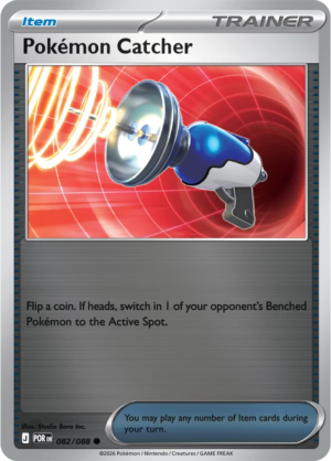 Pokémon TCG Pokémon Catcher – POR 082 Common Reverse Holofoil – EN