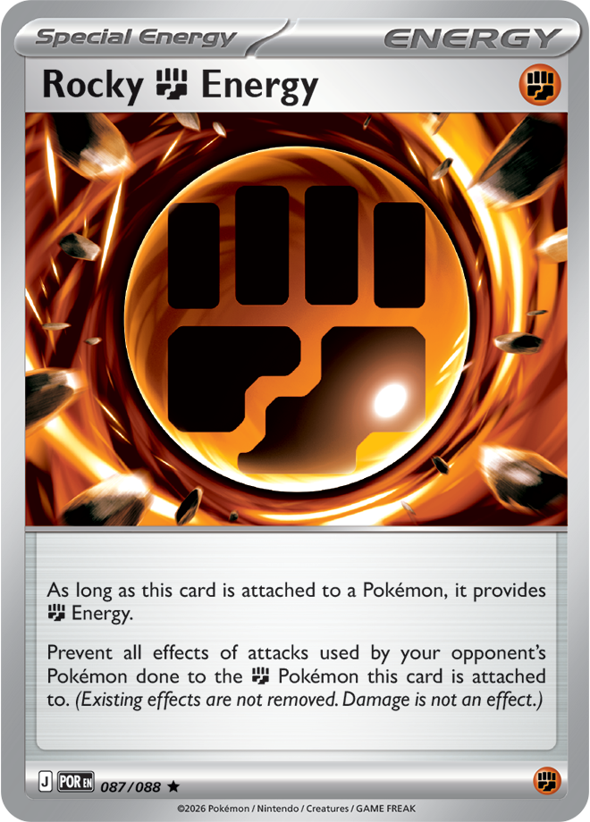 Pokémon TCG Rocky Fighting Energy – POR 087 Rare Holofoil – EN