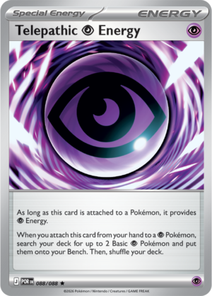 Pokémon TCG Telepathic Psychic Energy – POR 088 Rare Holofoil – EN