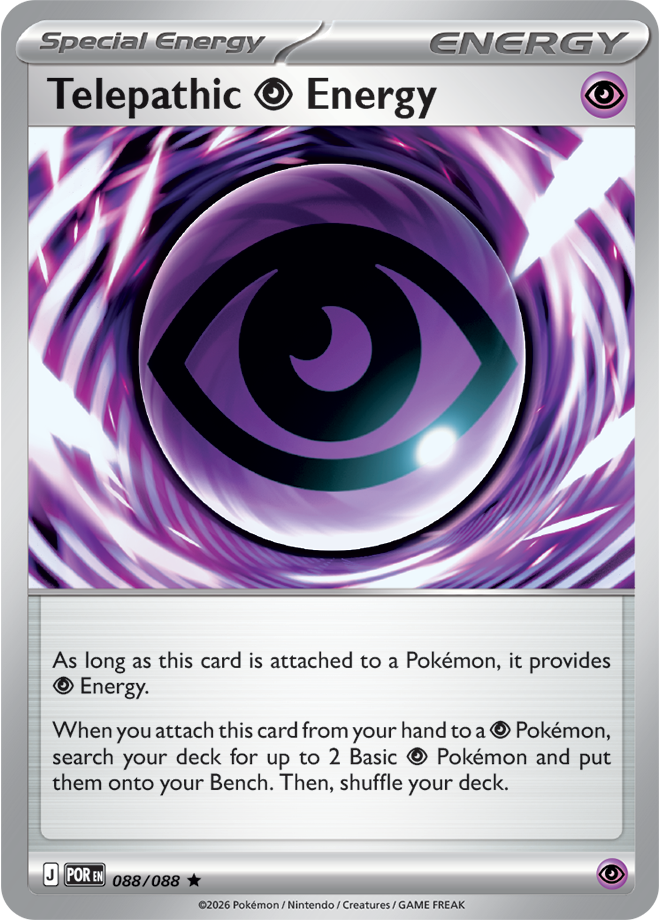 Pokémon TCG Telepathic Psychic Energy – POR 088 Rare Holofoil – EN