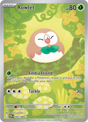 Pokémon TCG Rowlet – POR 090 Illustration Rare Holofoil – EN
