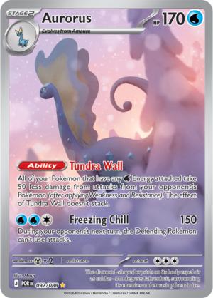 Pokémon TCG Aurorus – POR 092 Illustration Rare Holofoil – EN