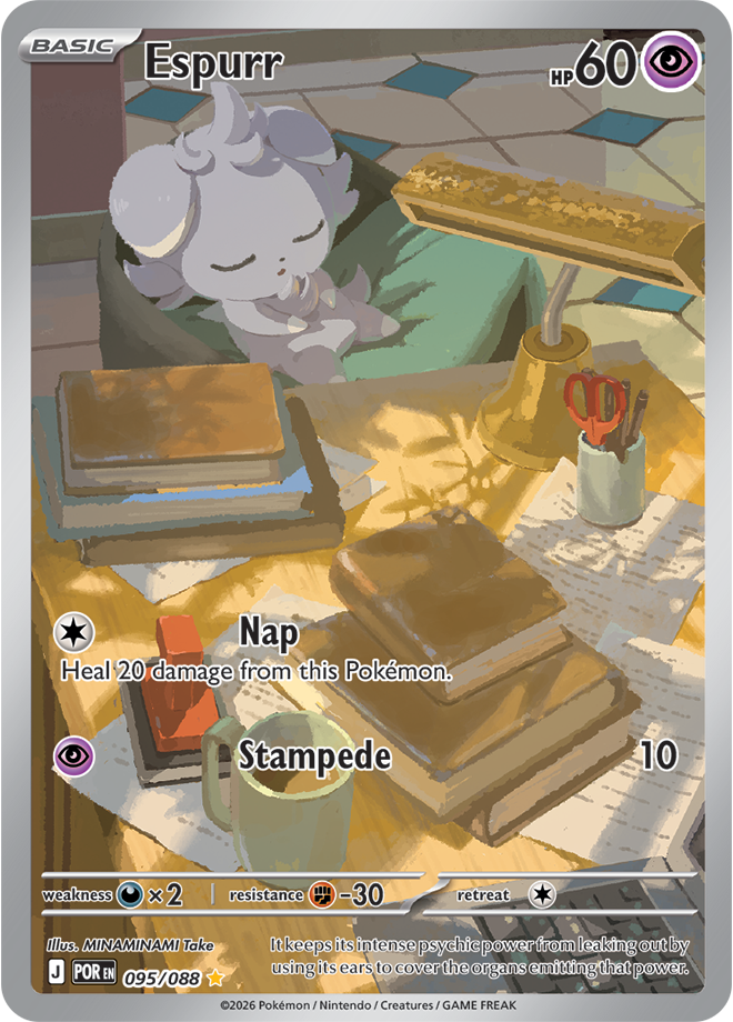 Pokémon TCG Espurr – POR 095 Illustration Rare Holofoil – EN