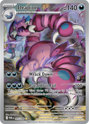 Pokémon TCG Drapion – POR 097 Illustration Rare Holofoil – EN