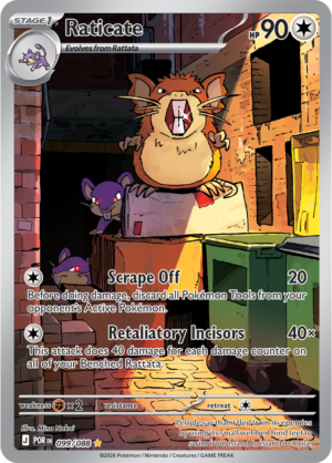 Pokémon TCG Raticate – POR 099 Illustration Rare Holofoil – EN