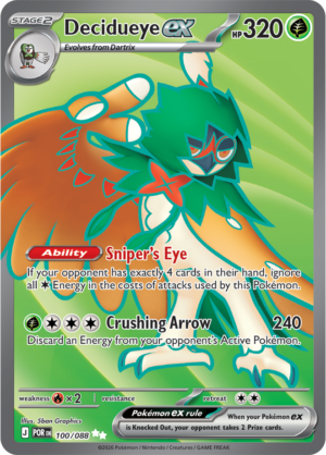 Pokémon TCG Decidueye ex – POR 100 Ultra Rare Holofoil – EN
