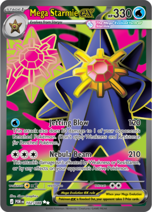Pokémon TCG Mega Starmie ex – POR 102 Ultra Rare Holofoil – EN
