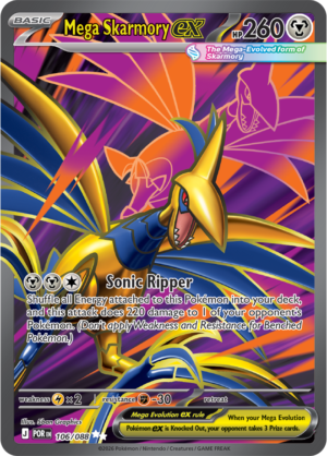 Pokémon TCG Mega Skarmory ex – POR 106 Ultra Rare Holofoil – EN