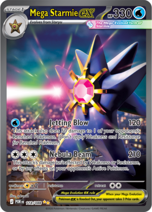 Pokémon TCG Mega Starmie ex – POR 118 Special Illustration Rare Holofoil – EN