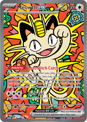 Pokémon TCG Meowth ex – POR 121 Special Illustration Rare Holofoil – EN