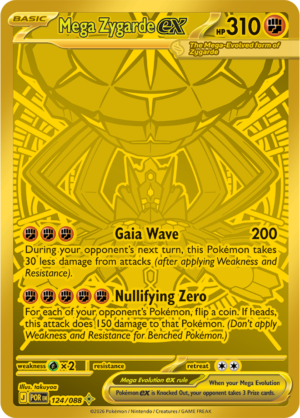 Pokémon TCG Mega Zygarde ex – POR 124 Mega Hyper Rare Holofoil – EN