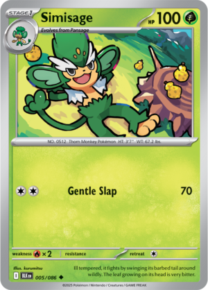 Pokémon TCG Simisage – BLK 005/086 Uncommon Regular – EN