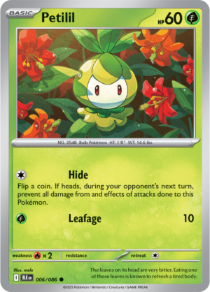 Pokémon TCG Petilil – BLK 006/086 Common Regular – EN