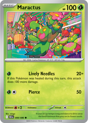 Pokémon TCG Maractus – BLK 008/086 Common Regular – EN