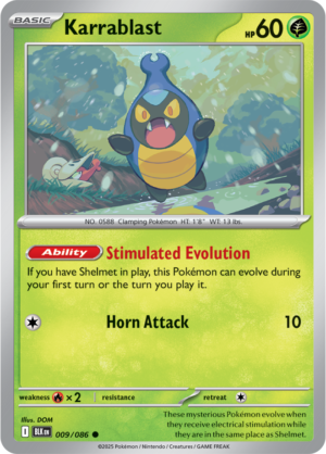 Pokémon TCG Karrablast – BLK 009/086 Common Regular – EN