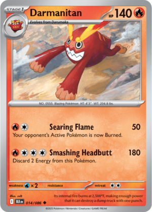 Pokémon TCG Darmanitan – BLK 014/086 Uncommon Regular – EN