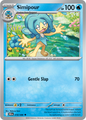 Pokémon TCG Simipour – BLK 018/086 Uncommon Regular – EN