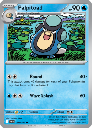 Pokémon TCG Palpitoad – BLK 020/086 Common Regular – EN