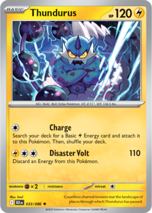 Pokémon TCG Thundurus – BLK 033/086 Rare Holo – EN
