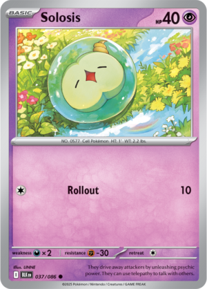 Pokémon TCG Solosis – BLK 037/086 Common Regular – EN