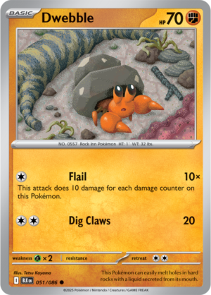 Pokémon TCG Dwebble – BLK 051/086 Common Regular – EN