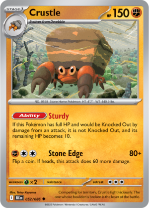 Pokémon TCG Crustle – BLK 052/086 Uncommon Regular – EN