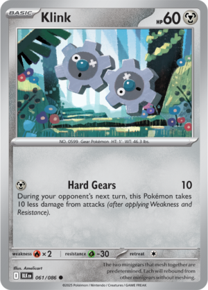 Pokémon TCG Klink – BLK 061/086 Common Reverse Holofoil – EN