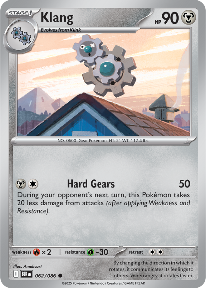 Pokémon TCG Klang – BLK 062/086 Common Reverse Holofoil – EN