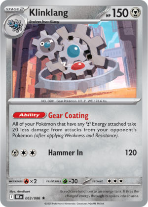 Pokémon TCG Klinklang – BLK 063/086 Rare Holo – EN
